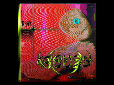 Day 072: Korn, ISSUES acid design chrome chrome text chrome type design future futurewave glitch glitch art illustration korn retrowave typography