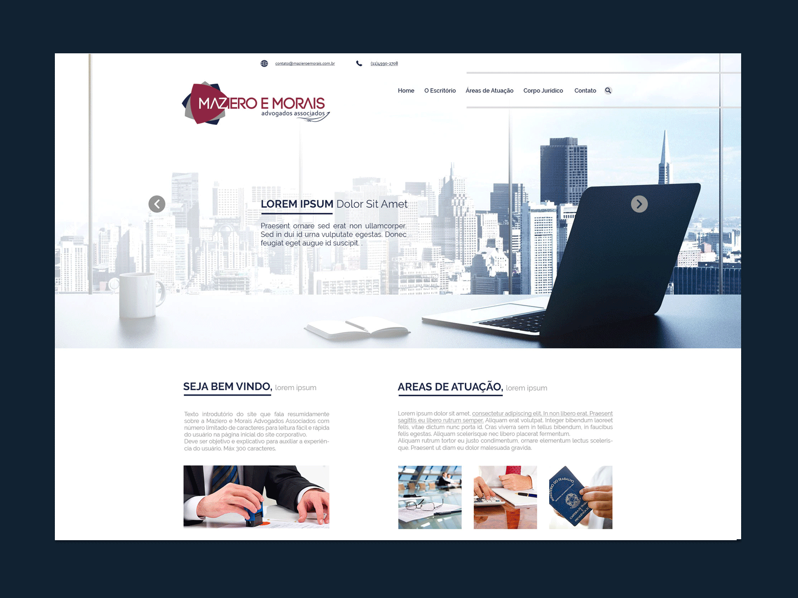 MAZIERO E MORAIS . Homepage Website Layout Scroll branding design graphicdesign lawfirm visualcommunication webdesign website