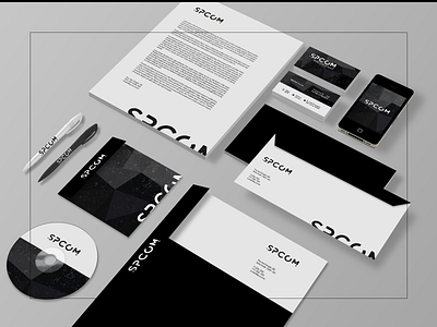 Redesign SPCOM Brand Project . Brand Stationery