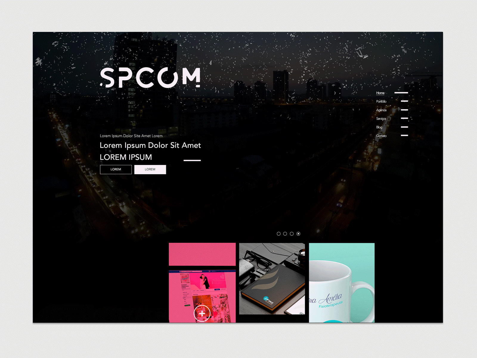 SPCOM Project . Homepage Website Layout Scroll