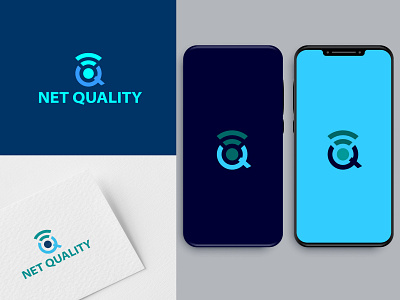 NET QUALITY app branding design flat icon illustration illustrator logo minimal