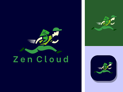 zen cloud app branding design flat graphic design icon illustration illustrator logo minimal