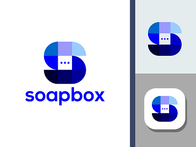 soapbox app branding design flat graphic design icon illustrator logo minimal typography