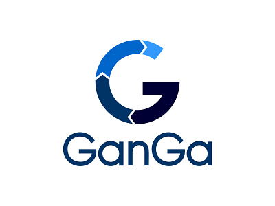 GanGa app branding design flat graphic design icon logo minimal typography vector