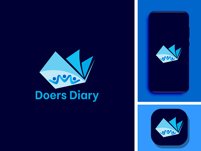 Doers DIary app design flat graphic design icon illustrator logo minimal typography