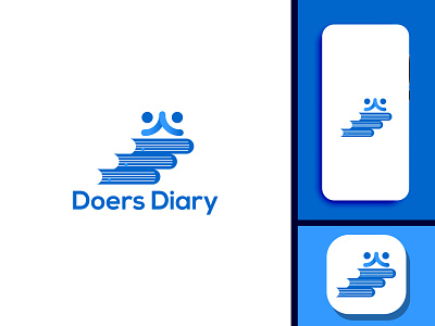 Doers DIary app branding design flat graphic design icon illustrator logo minimal typography