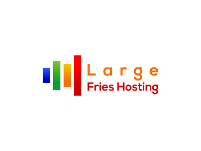 Large Fries Hosting app branding design flat graphic design hosting company logo hosting company logo hosting logo icon logo minimal typography vector