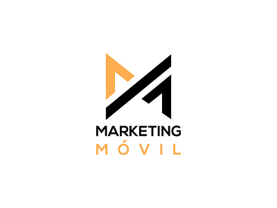 MARKETING MOVIL app branding design flat graphic design icon logo m letter logo m logo minimal