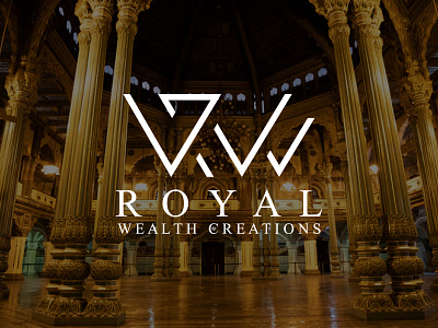 royal wealth creations branding design flat graphic design initial letter logo initial logo logo minimal royal logo wealth logo