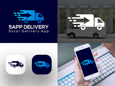 5APP DELIVERY app icon app logo apps logo delivery logo graphic design icon icon design logo design minimal logo