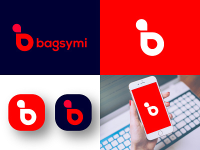 bagsymi app logo bagsymi brand identity designer graphic design icon design initial logo letter logo logo design logo designer minimal logo