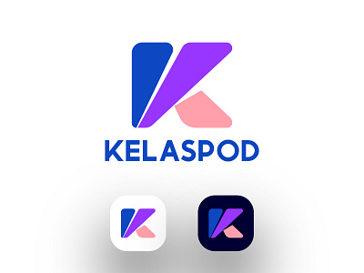 KELASPOD app logo brand identity design graphic design icon design kelaspod letter logo logo design logoflat minimal logo design