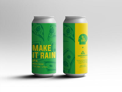 Counterpart Brewing | Make It Rain beer can beer can design illustration packaging typogaphy