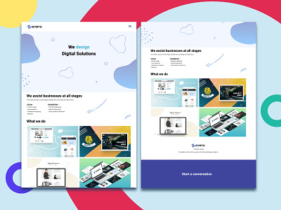 Digital Agency – Landing Page animation app branding design digital agency illustration landing page minimal typography ui ux webdesign