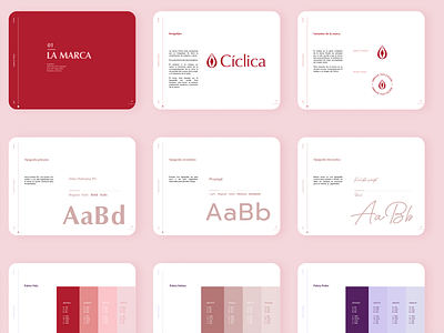 Cíclica's brand book branding graphic design