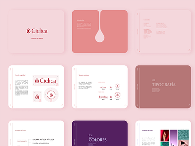 Cíclica's brand book branding graphic design