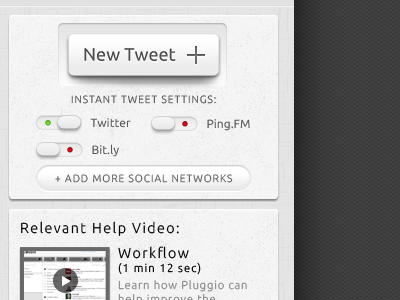 New Tweet, Social Networks and Help Videos on the new Pluggio