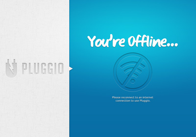 You're Offline blue gradient