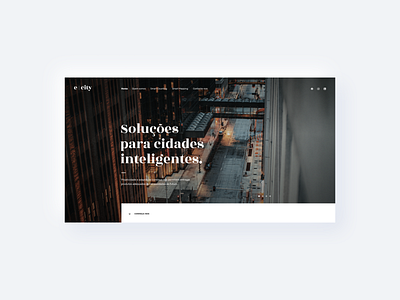 Ecity - Desktop UI alignment banner design hero section