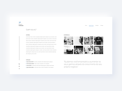 Farina - Entrepreneur alignment blue design grid institutional text