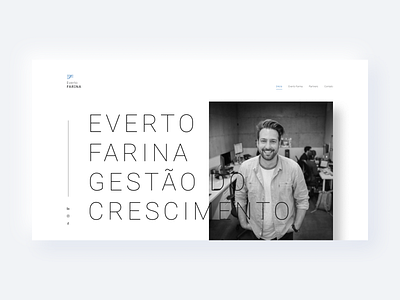 Farina - Entrepreneur alignment banner design hero logo photo text typography ui