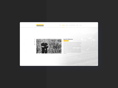 Trucks - Website UI aligned black black and white centered photo white yellow