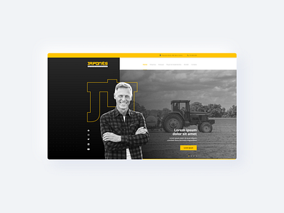 Trucks - Website UI alignment banner black and white cover home photo ui website