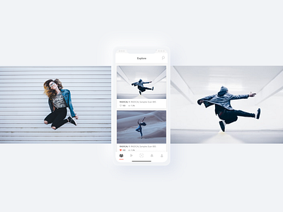 Radical - Mobile app ui card card design clean ui images negativespace timeline whitespace