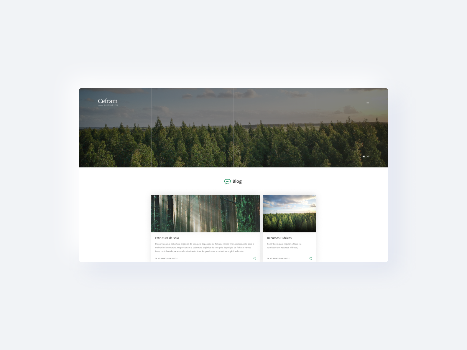 Nature Website UI by raphael on Dribbble