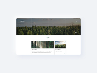 Nature Website UI alignment blog grid header nature tree