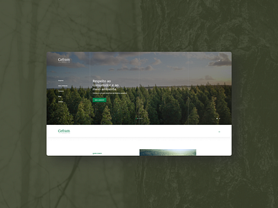 Nature Website UI banner forest full green header home menu nature tree