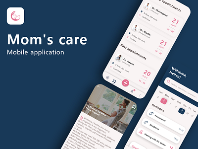 Mom's care mobile app | UI design app art branding design icon lettering logo typography ui ux