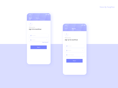 Vision of registration page-APP