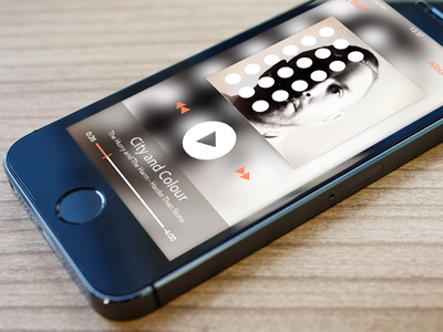 Music Player Freebie clean design free freebie ios iphone layout music app player psd