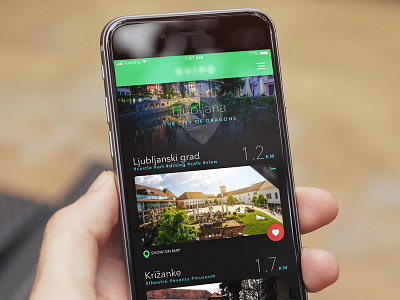 One More app city ios ljubljana mobile planner slovenia tiles trips ui