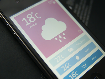 Weather App PSD Freebie app button design icon icons iphone layout simple texture type ui user interface web website