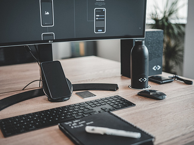 I <3 dark mode black dark dark mode deks desk office setup wireframes workspace