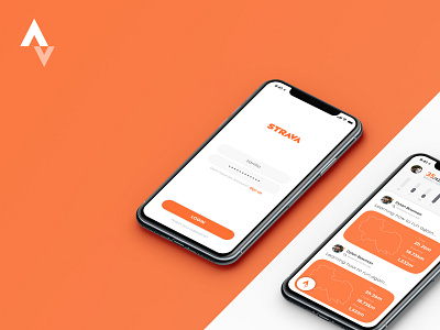 A Pet Project app design excercise fitness ios mobile mockup orange perspective sports strava ui workout