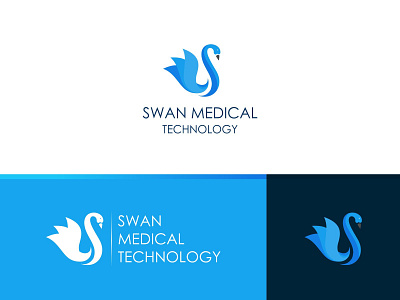 SWAN MEDICAL TECNOLOGY company logo illustration medical logo modern logo tech logo vector