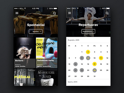 Kaunas State Drama Theater | Official app android app ios theater ui ux