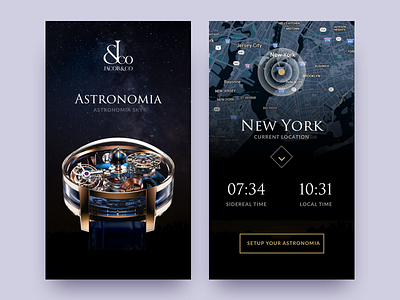Jacob & Co. Astronomia App Design app astonomia ios sky watch