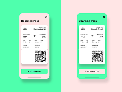 Daily UI 023. Boarding Pass by Polímata on Dribbble