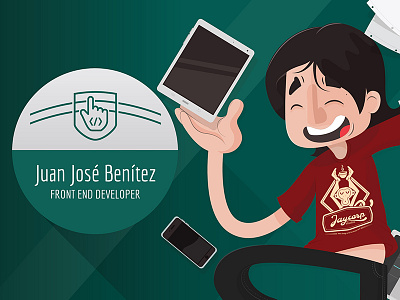 Juan José Benítez - Front End Developer character developer fronend jaycorp studios logo personal branding