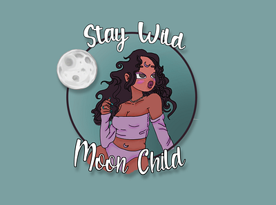Moon Child design illustration vector