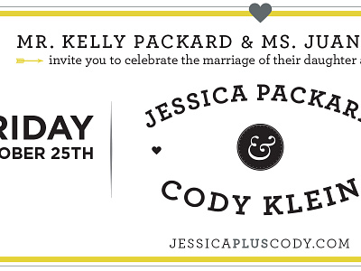 J + C Wedding Invite