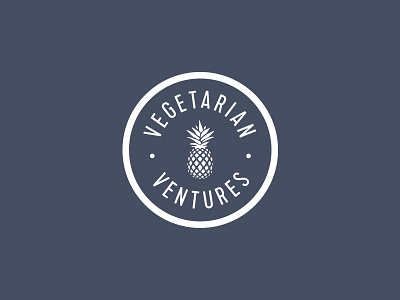 Vegetarian Ventures food logo mark pineapple
