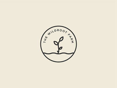 Wildroot Farm mark branding icon logo mark plant