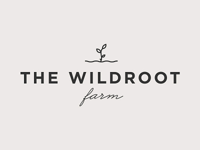 The Wildroot Farm logo branding farm logo plant
