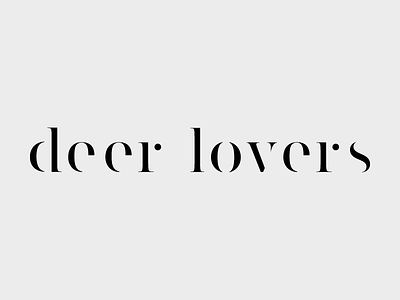 Deer Lovers logo branding clean logo photography serif simple
