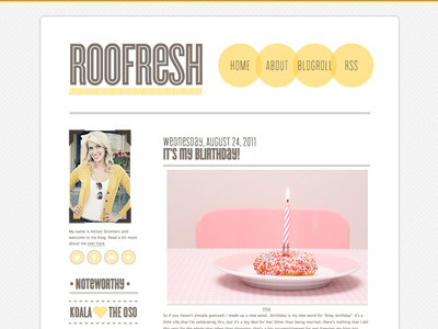 Client: Kelsey blog design